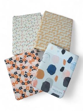 Assorted Fabric Book Sleeves - Set of 4